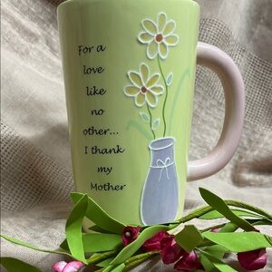 GANZ Light Green Mug with Floral Design For Mothers